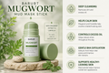 BARUBT Mugwort Mud Mask Stick with mugwort extract, centella, niacinamide and salicylic acid to help cleanse pores, reduce excess oil and improve skin texture.