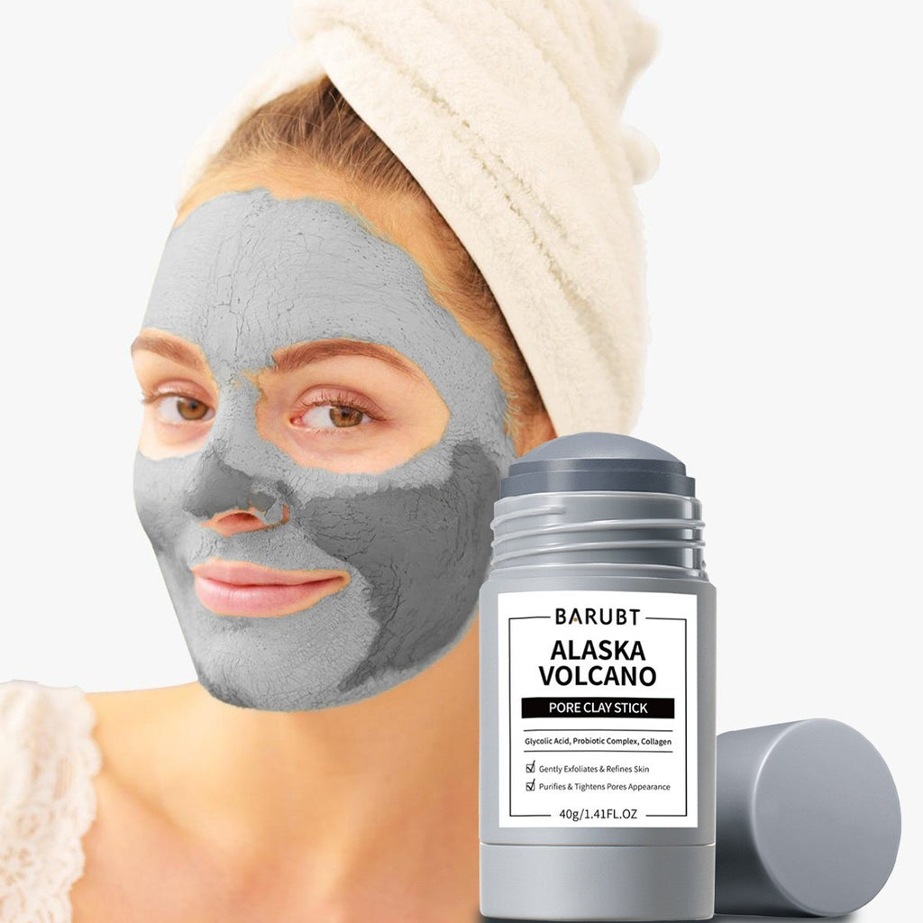 Clay Mask Stick collection featuring Ocean Pore, Volcanic Mud, Strawberry and Mugwort formulas