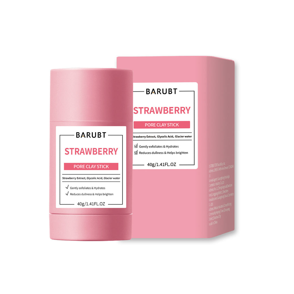 Strawberry Clay Mask Stick for gentle cleansing and healthy-looking skin